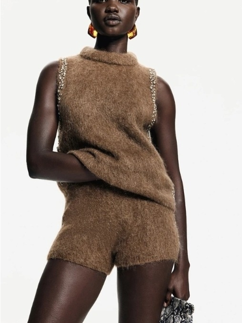 Embellished Mohair Top